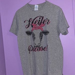Gray cow shirt